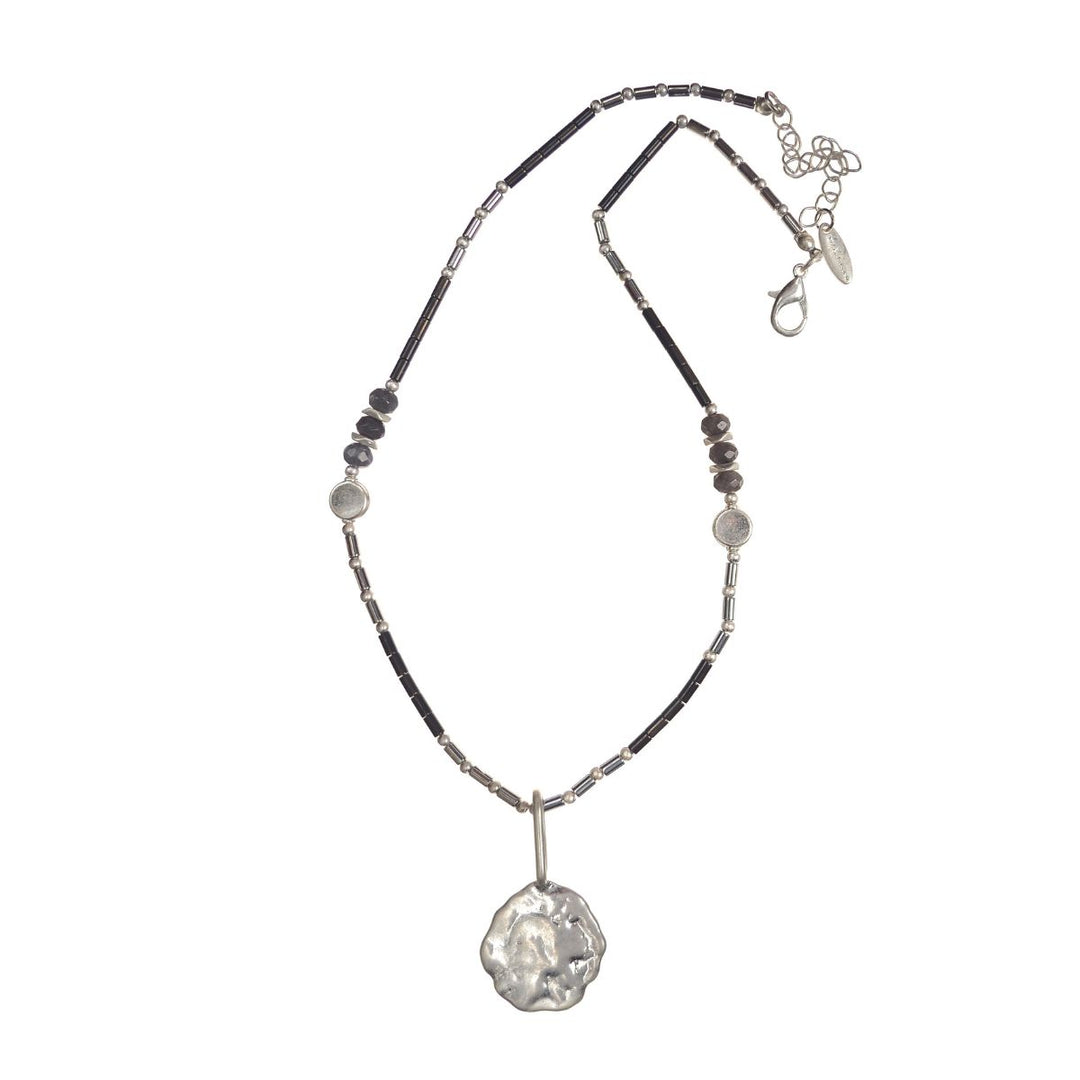 Antiquity Beads Short Silver Necklace - Sugarplum Boutique