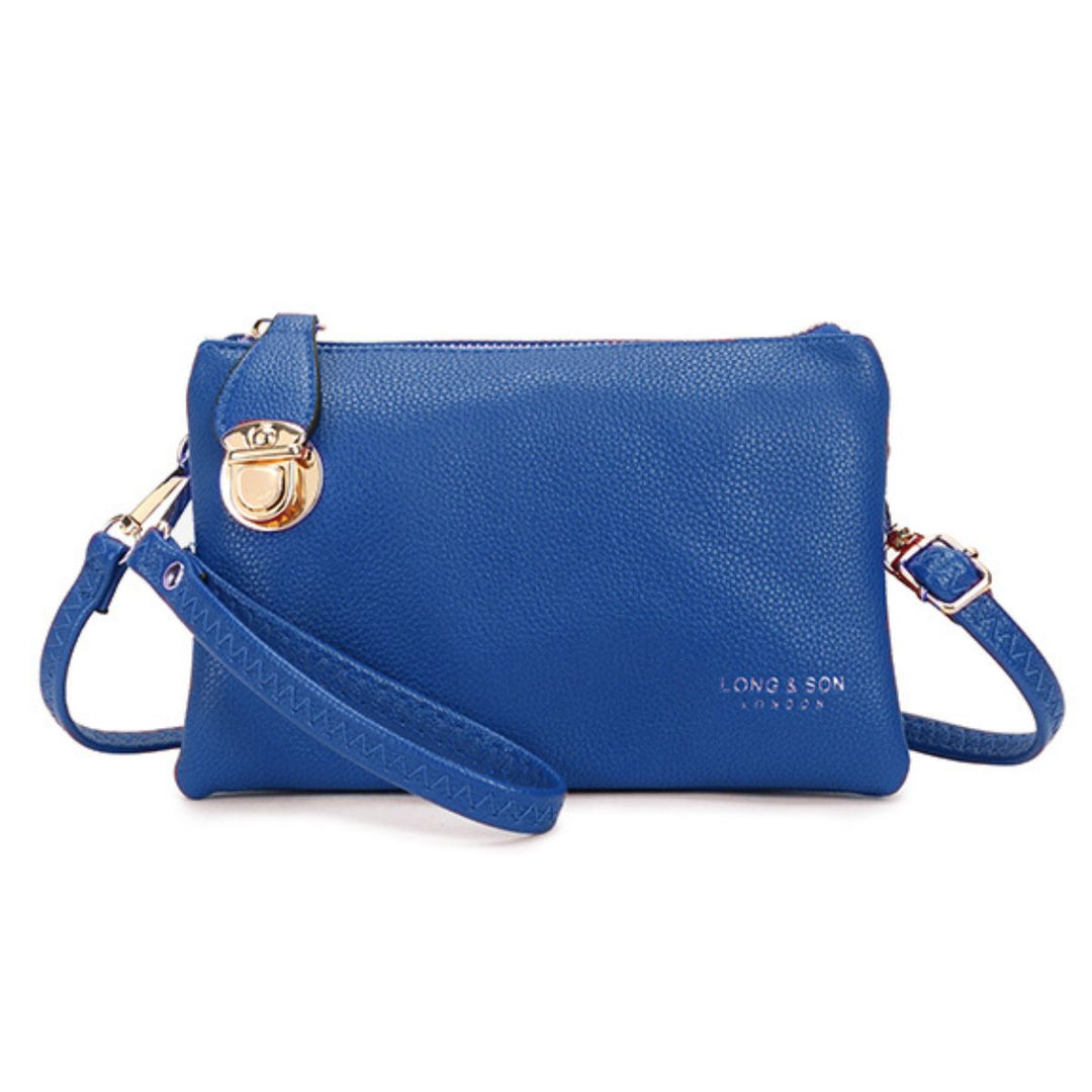 Celia Leather Look Bag Royal Blue - Sugarplum Boutique