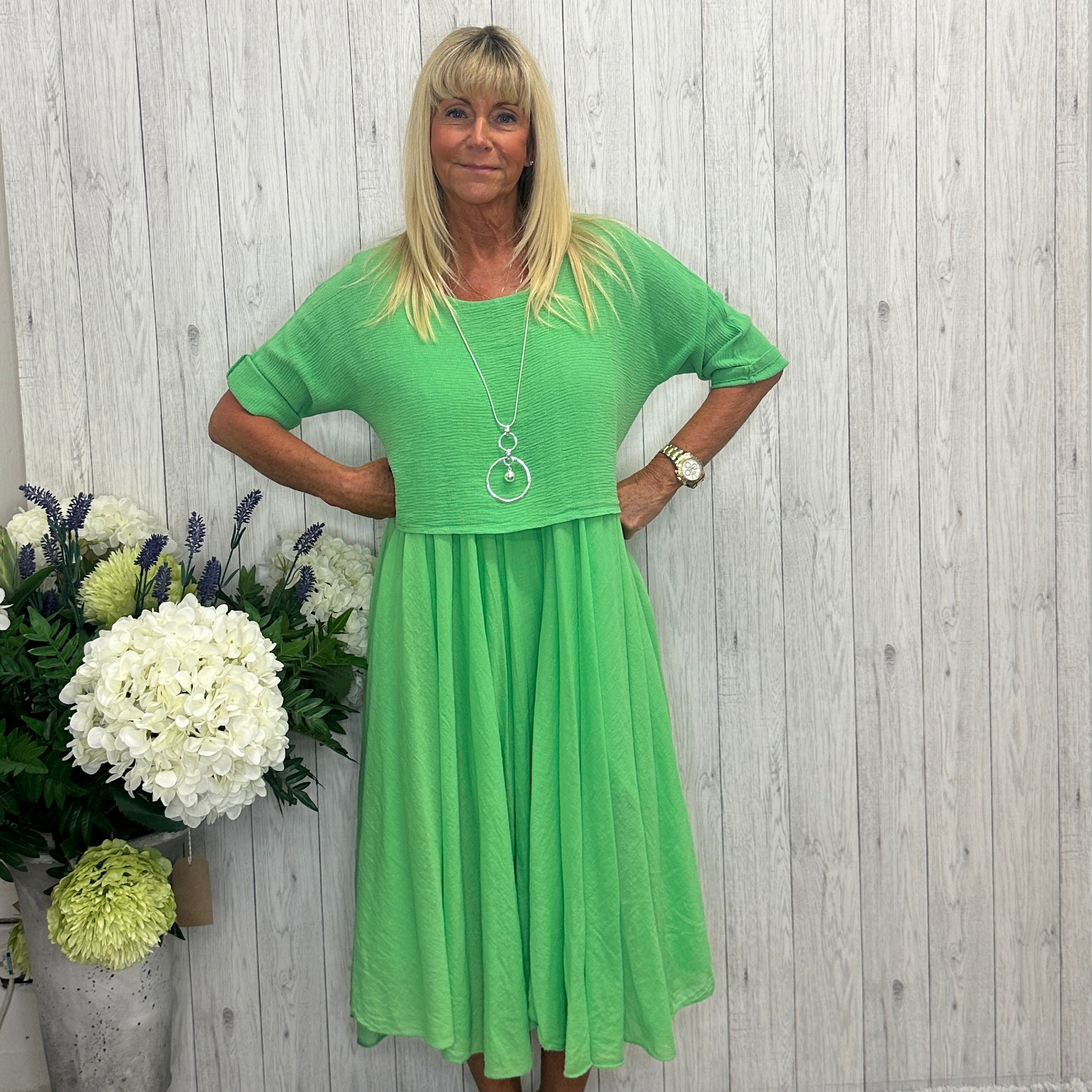 Issie Cotton Two Piece Maxi Dress Set Emerald Green  Sugarplum Boutique &  Home