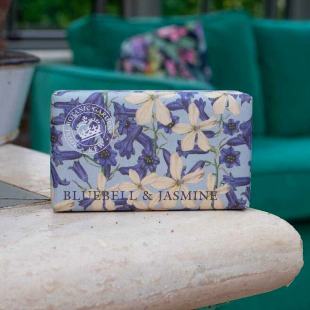 Kew Gardens Soap Bar Paper Wrapped Bluebell Jasmine - Sugarplum Boutique