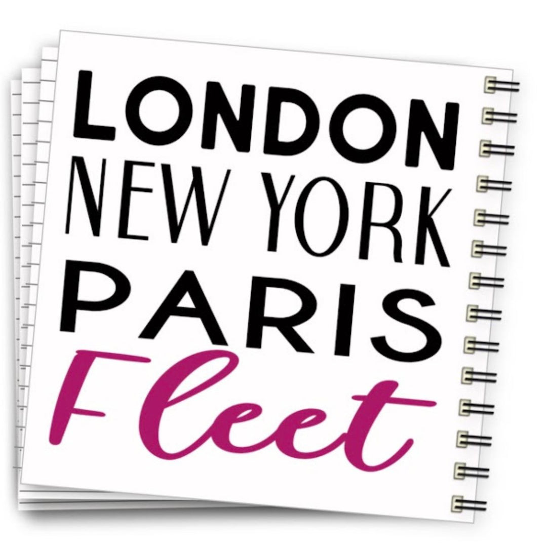 London New York Paris Fleet Notebook - Sugarplum Boutique
