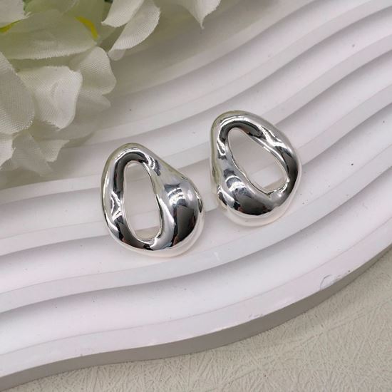 Shana Silver Look Stud Earrings - Sugarplum Boutique