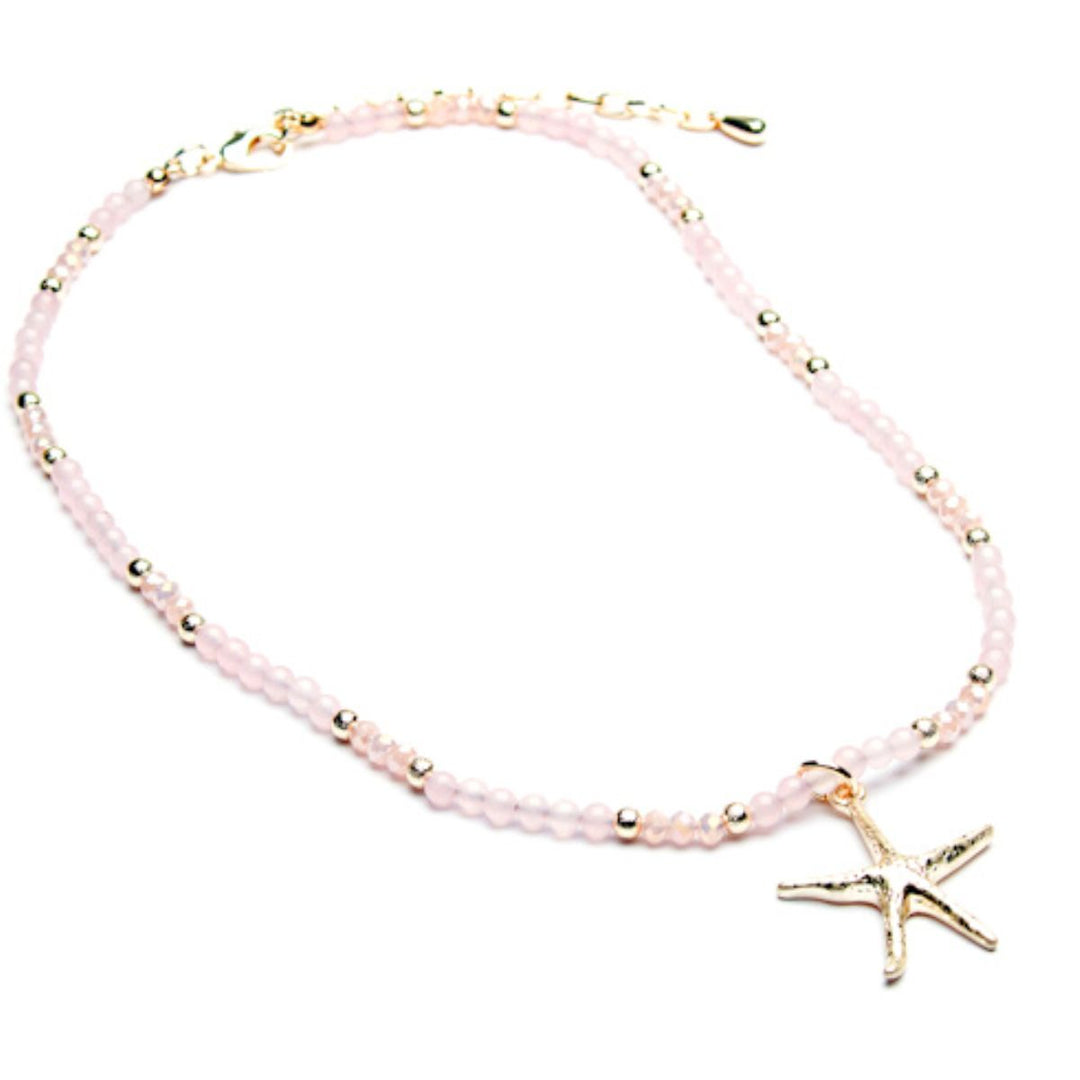 Stella Starfish Short Necklace Pink - Sugarplum Boutique