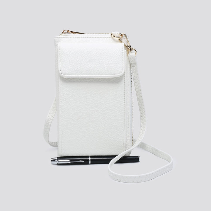 Phone Cross Body Bag White - Sugarplum Boutique