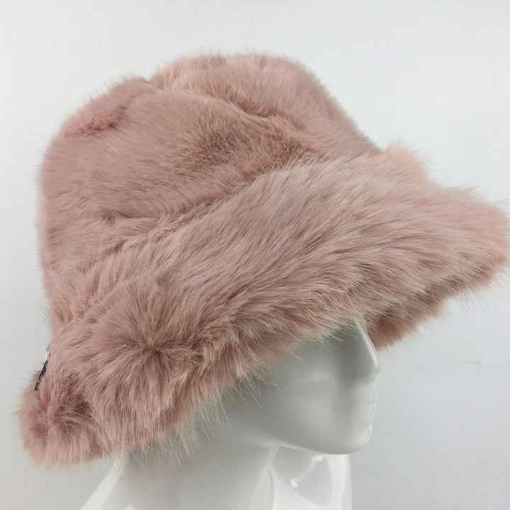 Billy Faux Fur Bucket Hat Vintage Pink - Sugarplum Boutique