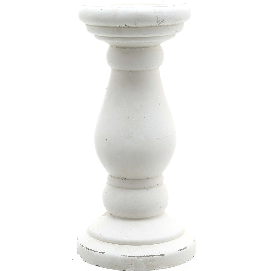 Medium Matt White Ceramic Candle Holder - Sugarplum Boutique