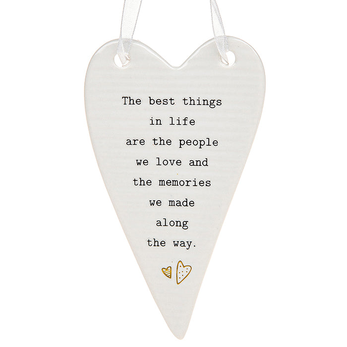 Thoughtful Words Ceramic Heart - Sugarplum Boutique
