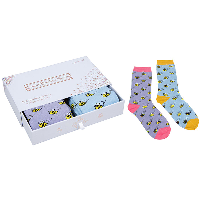 Boxed Bamboo Ladies Bee Socks - Sugarplum Boutique