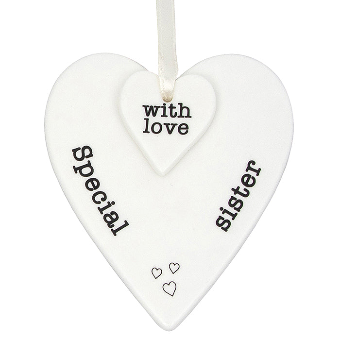 Special Sister Ceramic Heart - Sugarplum Boutique