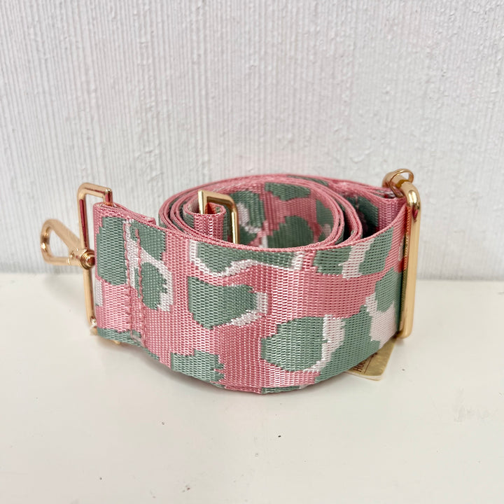 Leopard Print Interchangeable Bag Strap Pink - Sugarplum Boutique