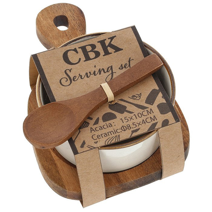 Acacia Stone Tapas Serving Set - Sugarplum Boutique