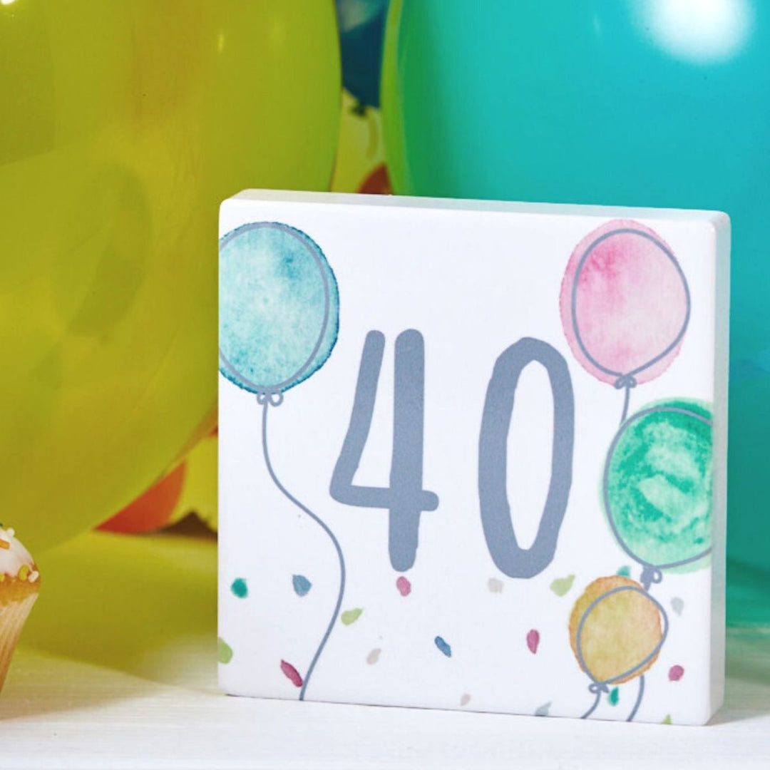 Age Birthday Block 40 - Sugarplum Boutique