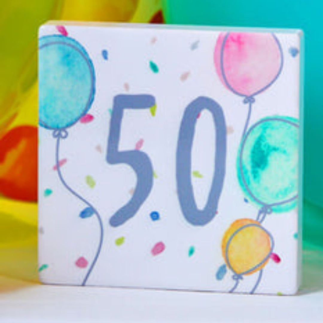 Age Birthday Block 50 - Sugarplum Boutique