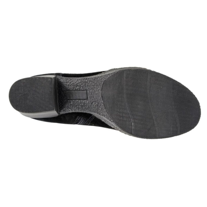 Alessina Short Suede Leather Block Heel Boots Khaki Green - Sugarplum Boutique