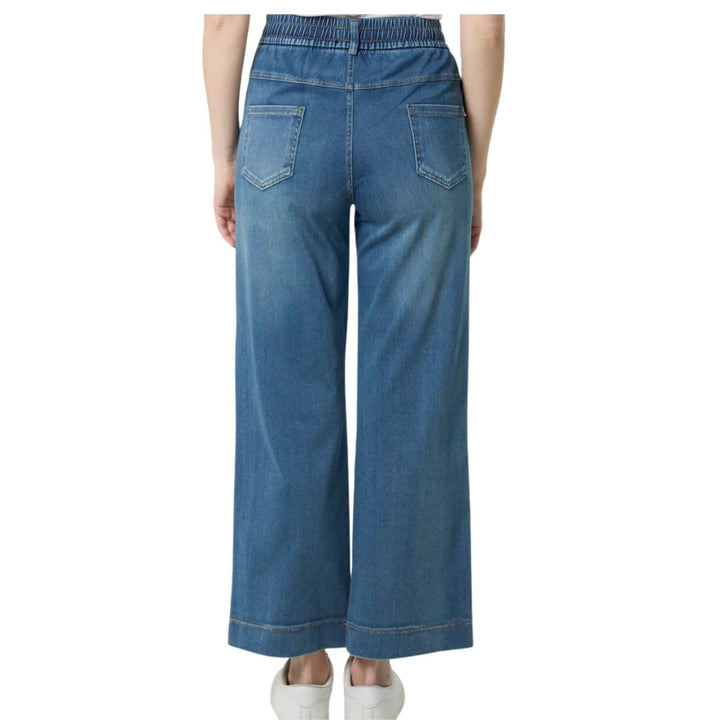 Allie Wide Leg Ankle Length Jeans - Sugarplum Boutique