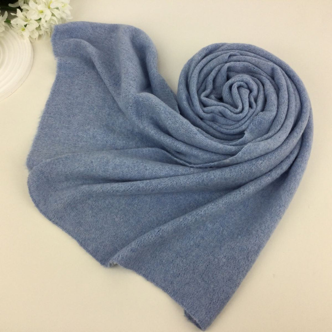 Anya Plain Cosy Light Blue Winter Scarf - Sugarplum Boutique