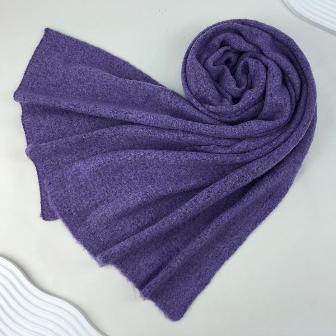 Anya Plain Cosy Purple Winter Scarf - Sugarplum Boutique