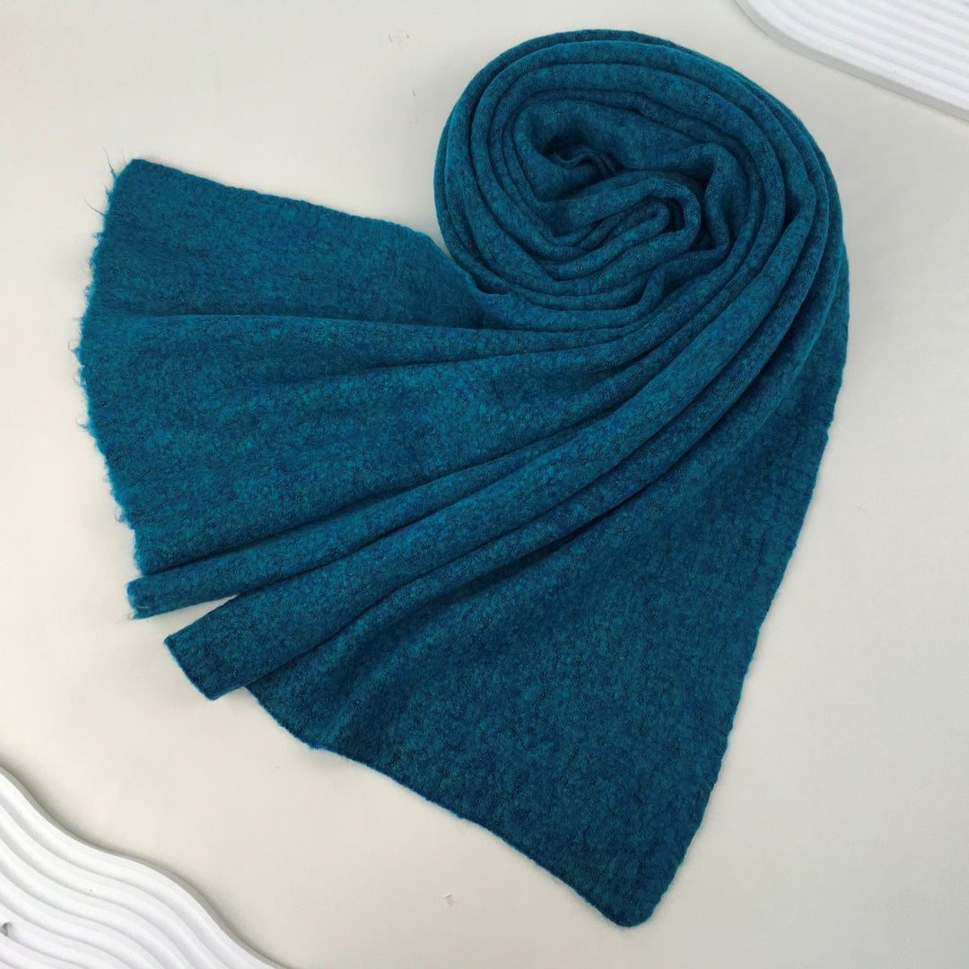 Anya Plain Cosy Teal Green Winter Scarf - Sugarplum Boutique 