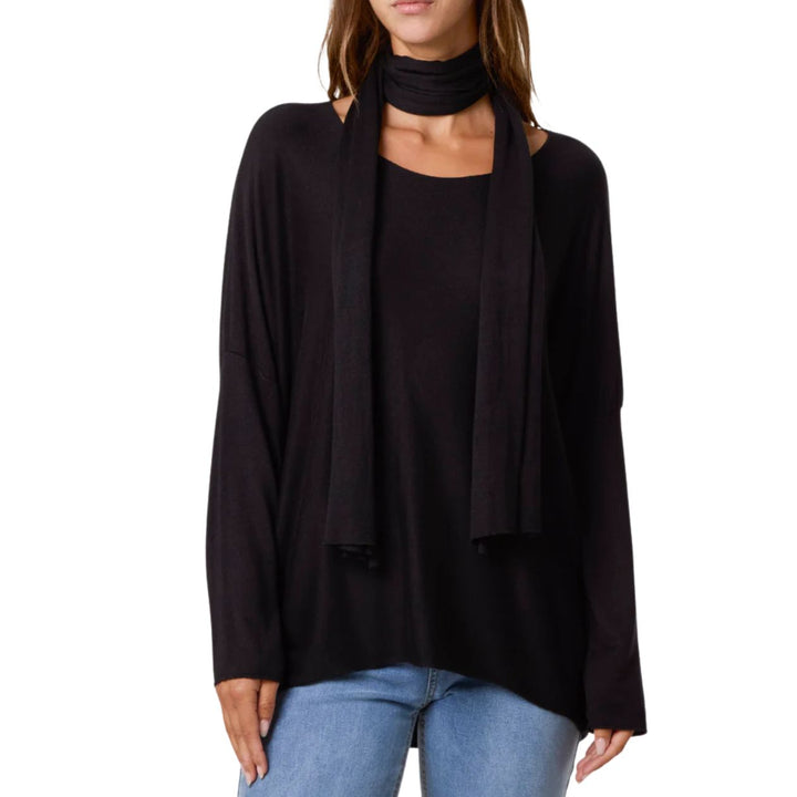 Ashley Black Wool Mix Scarf Jumper Set - Sugarplum Boutique