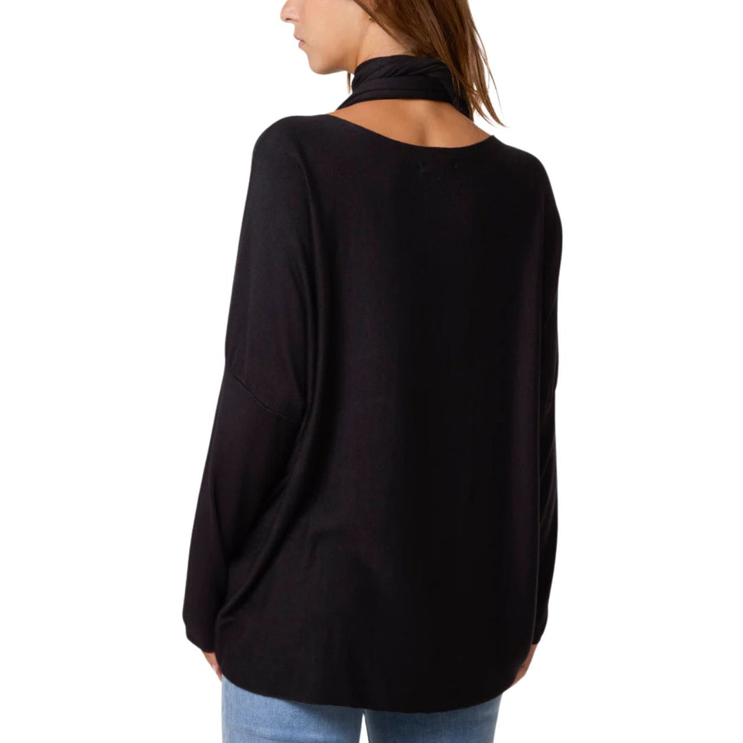 Ashley Black Wool Mix Scarf Jumper Set - Sugarplum Boutique