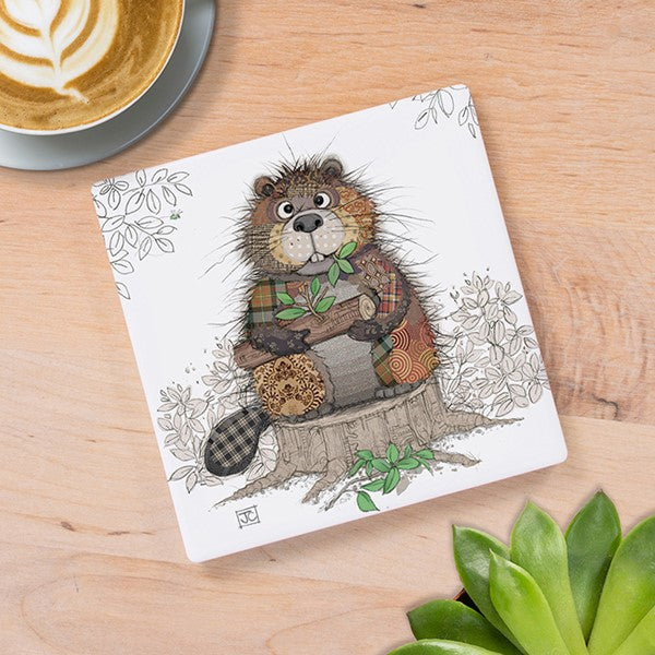 Beaver Bug Art Coaster - Sugarplum Boutique