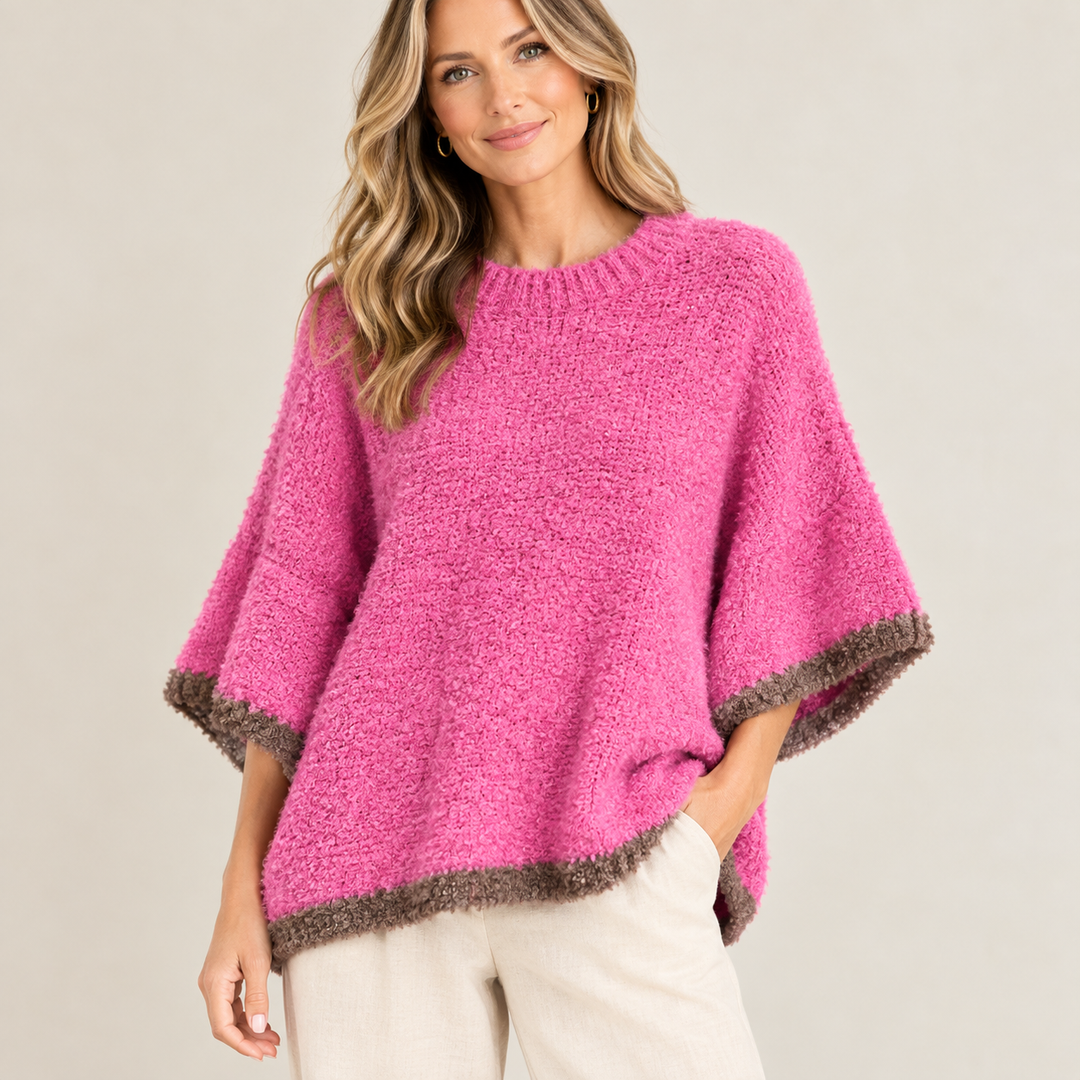 Betty Wool Blend Bubblegum Pink Cosy Short Sleeve Jumper - Sugarplum Boutique