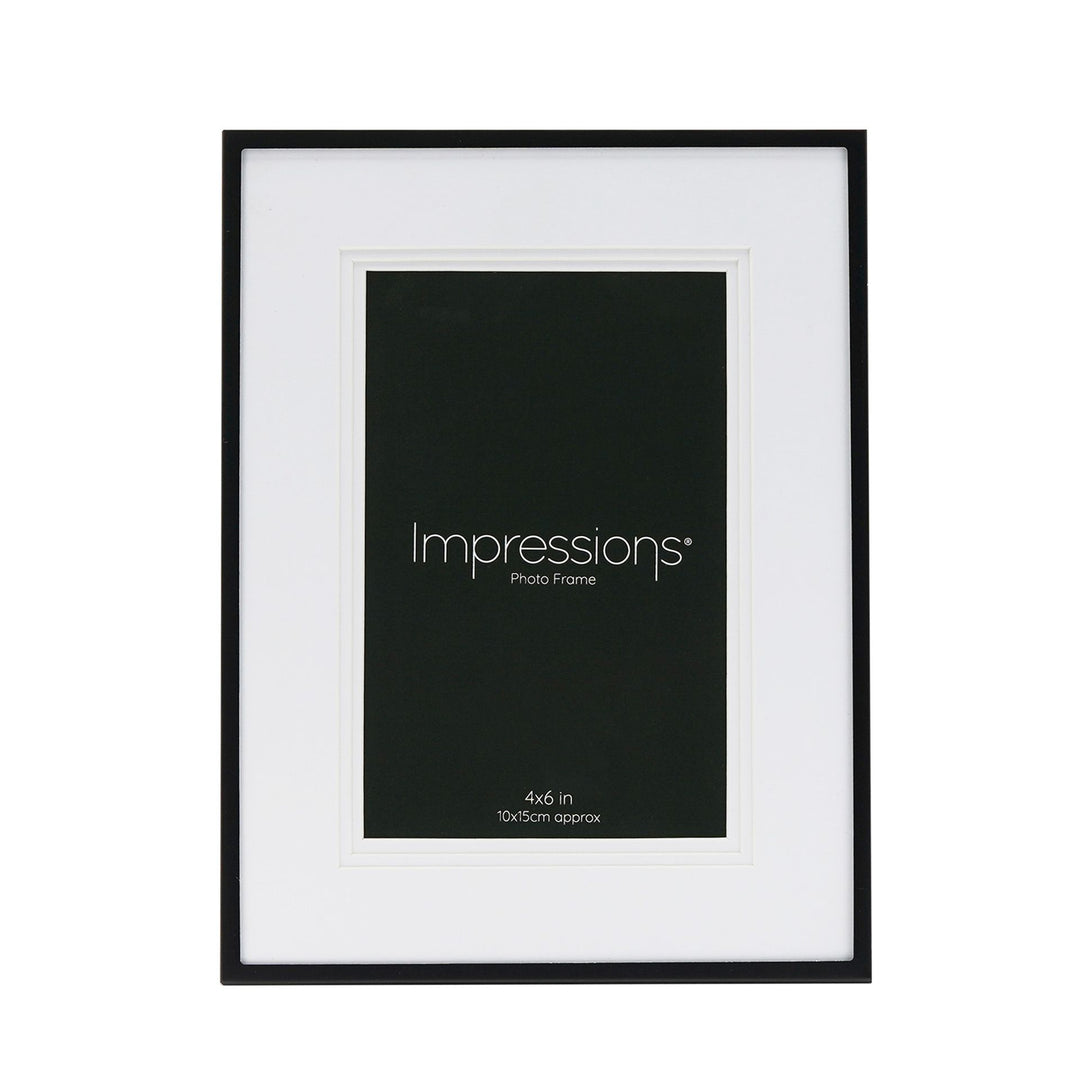 Black Aluminium Photo Frame 6" x 4" - Sugarplum Boutique