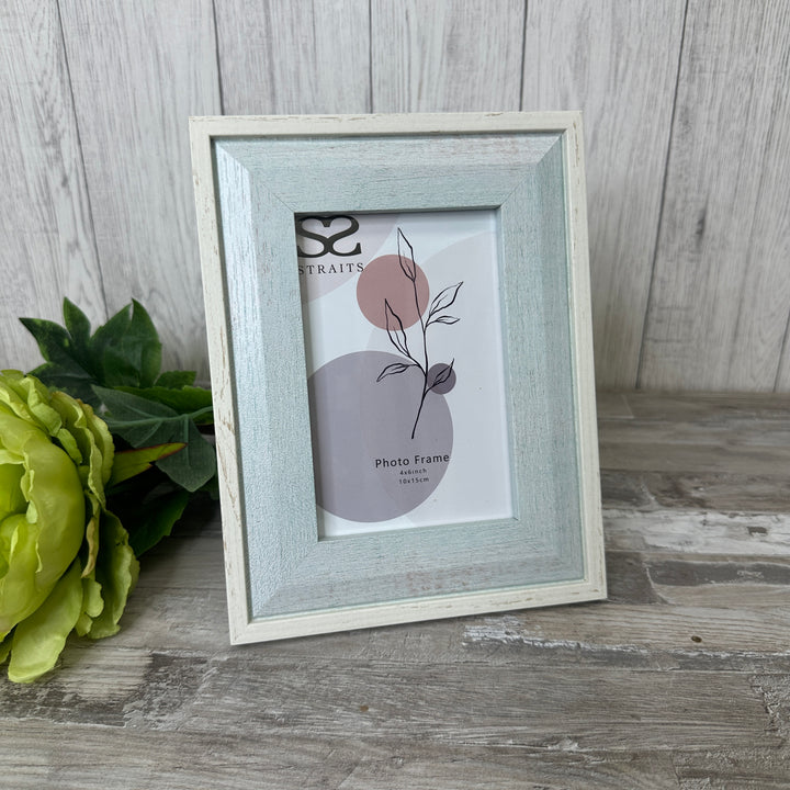 Blue Beige Photo Frame 4x6 - Sugarplum Boutique