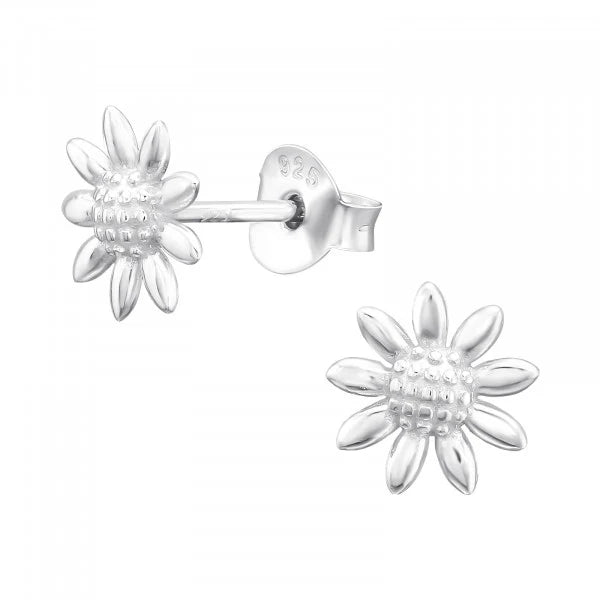 Bottled Sterling Silver Sunflower Stud Earrings - Sugarplum Boutique