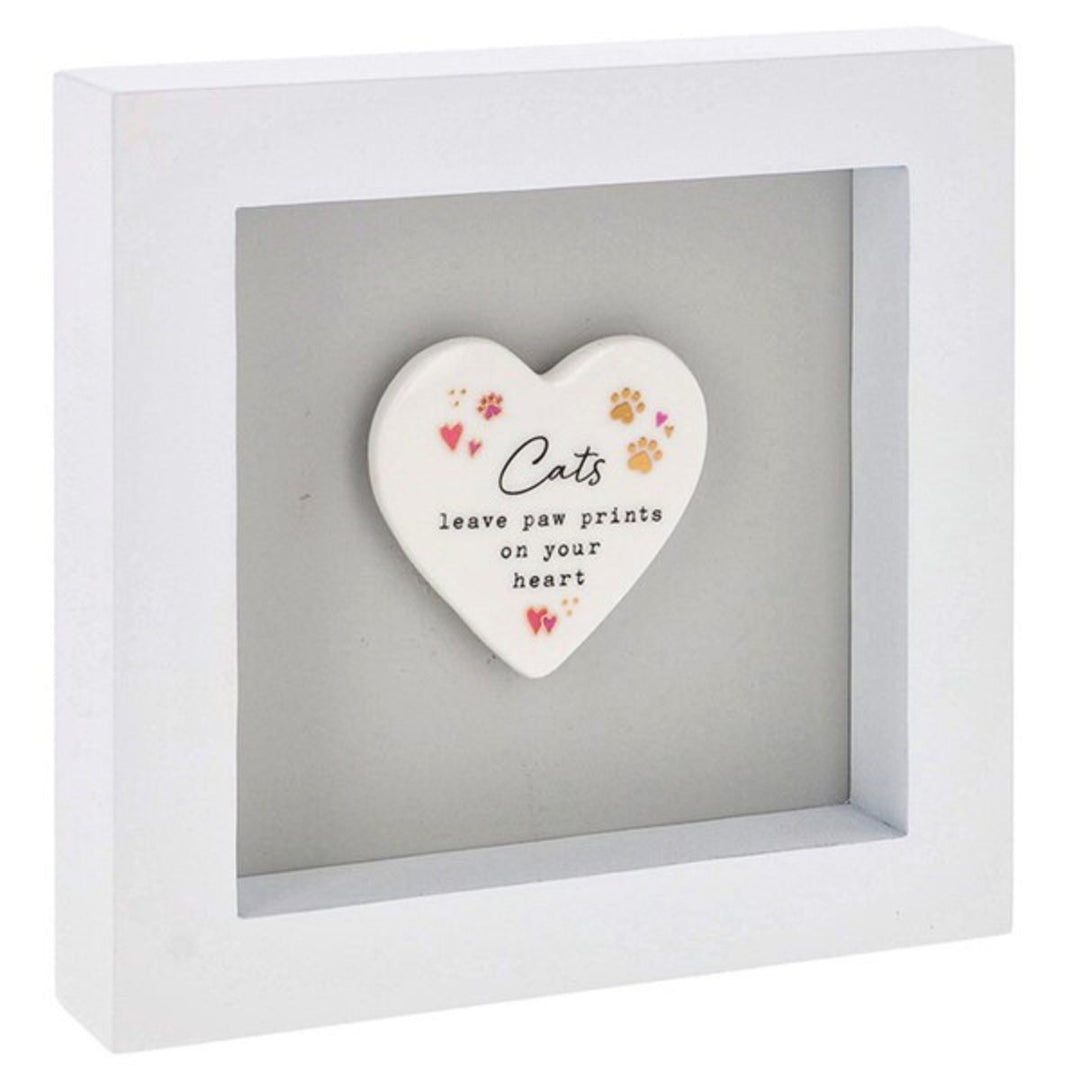 Cats Leave Paw Prints Frame White – Sugarplum Boutique Home