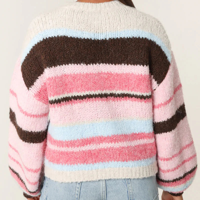 CeCe Striped Jumper Pink - Sugarplum Boutique