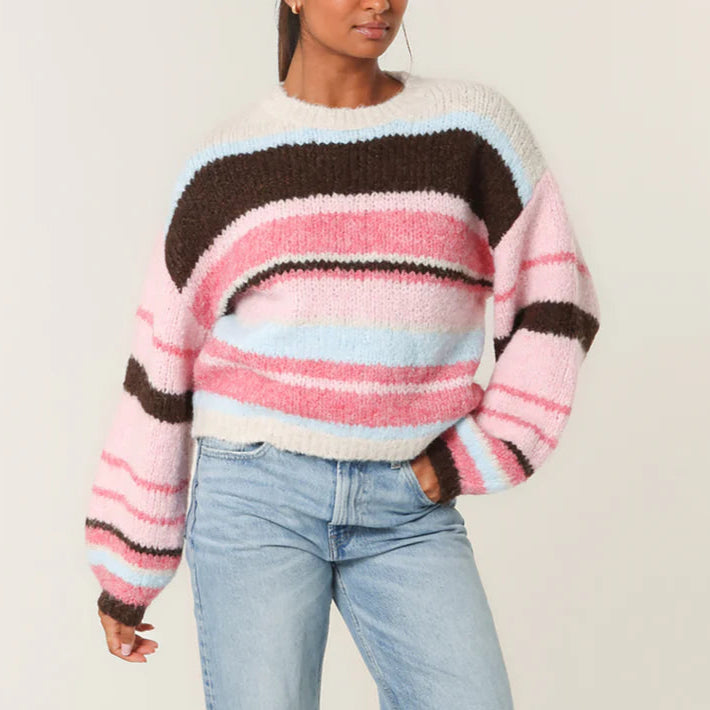 CeCe Striped Jumper Pink - Sugarplum Boutique