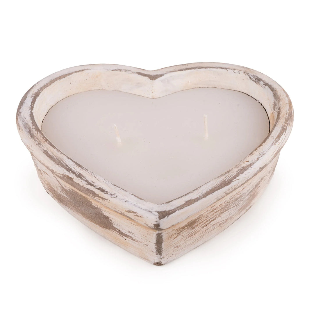Cement Heart Candle - Sugarplum Boutique