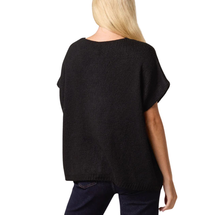 Charlie Black Chunky Knit Sleeveless Cardigan - Sugarplum Boutique