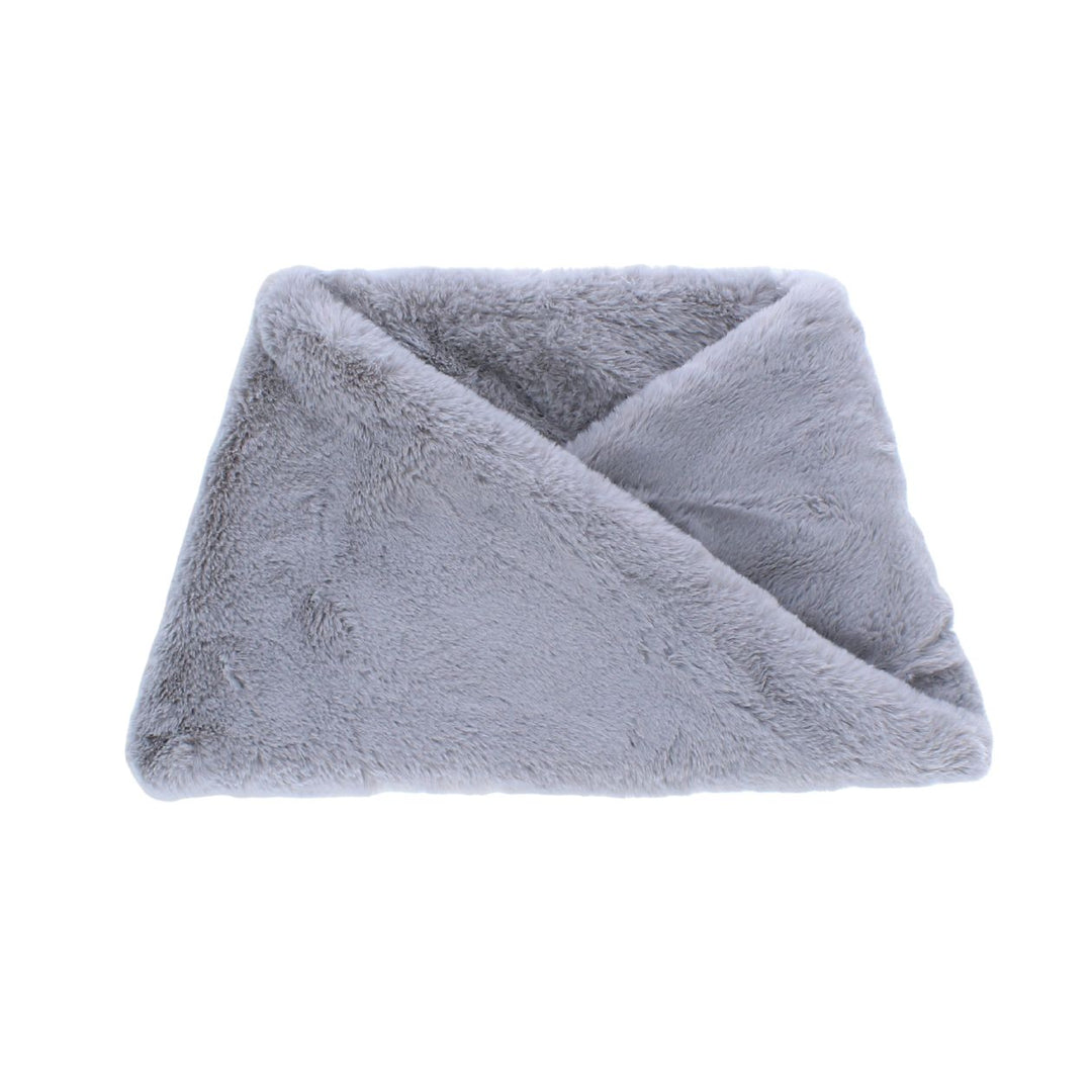 Chelsea Grey Chunky Faux Fur Snood - Sugarplum Boutique