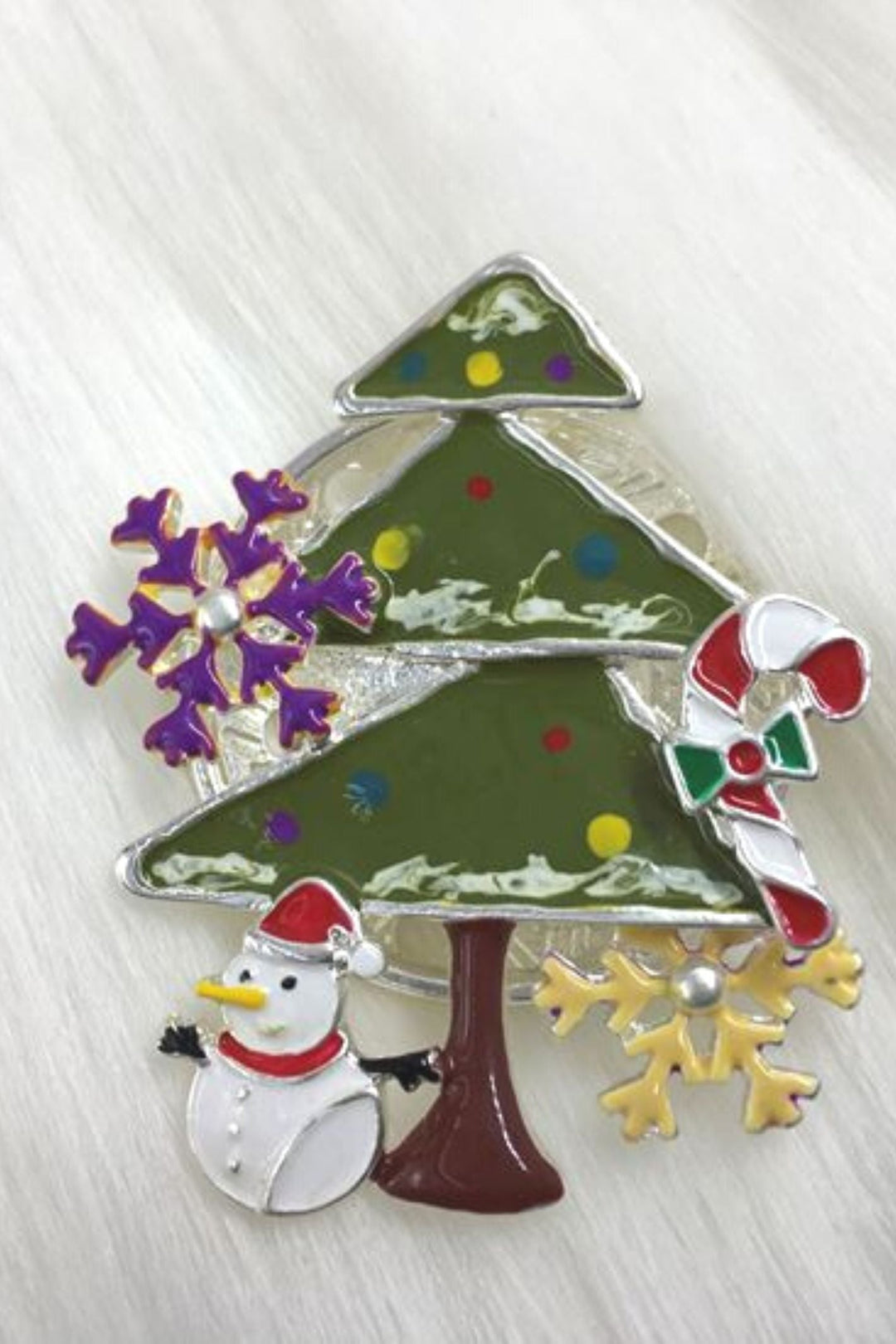 Christmas Magnetic Scarf Brooch Christmas Tree - Sugarplum Boutique