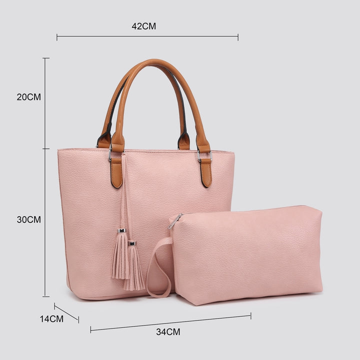 Colorado Faux Leather Two Piece Bag Set - Sugarplum Boutique