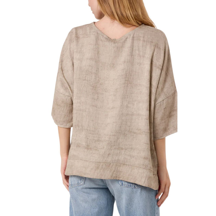 Cosmo Round Neck Two Piece Necklace Top Mocha Brown - Sugarplum Boutique