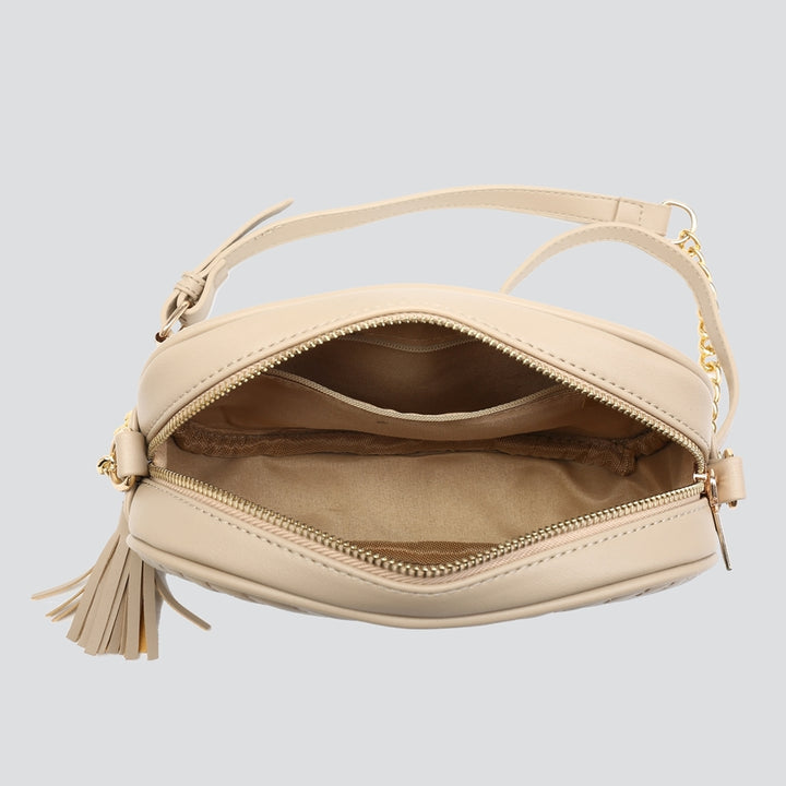 Cross Body Stone Handbag With Chain - Sugarplum Boutique