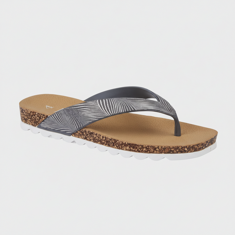 Dawn Grey Summer Flip Flop Sandals - Sugarplum Boutique
