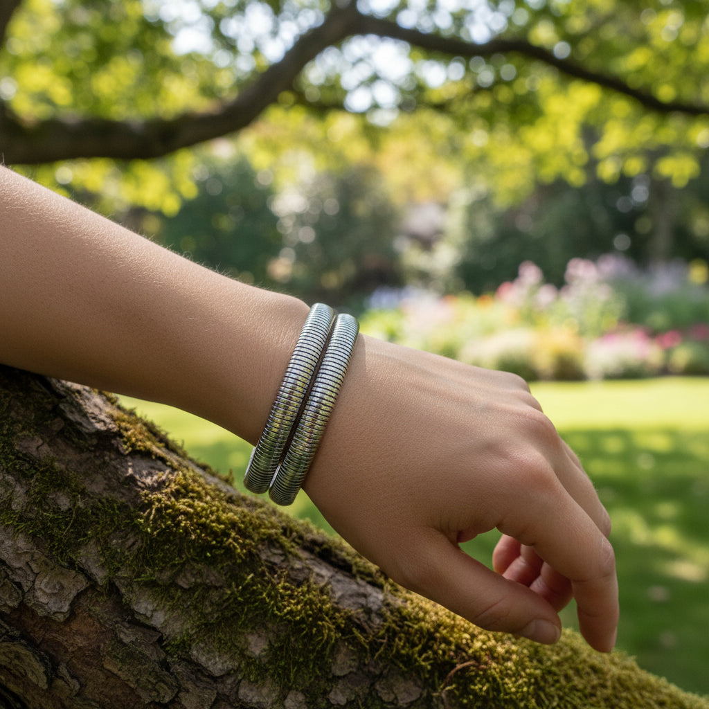 Dee Double Flex Silver Bracelet - Sugarplum Boutique