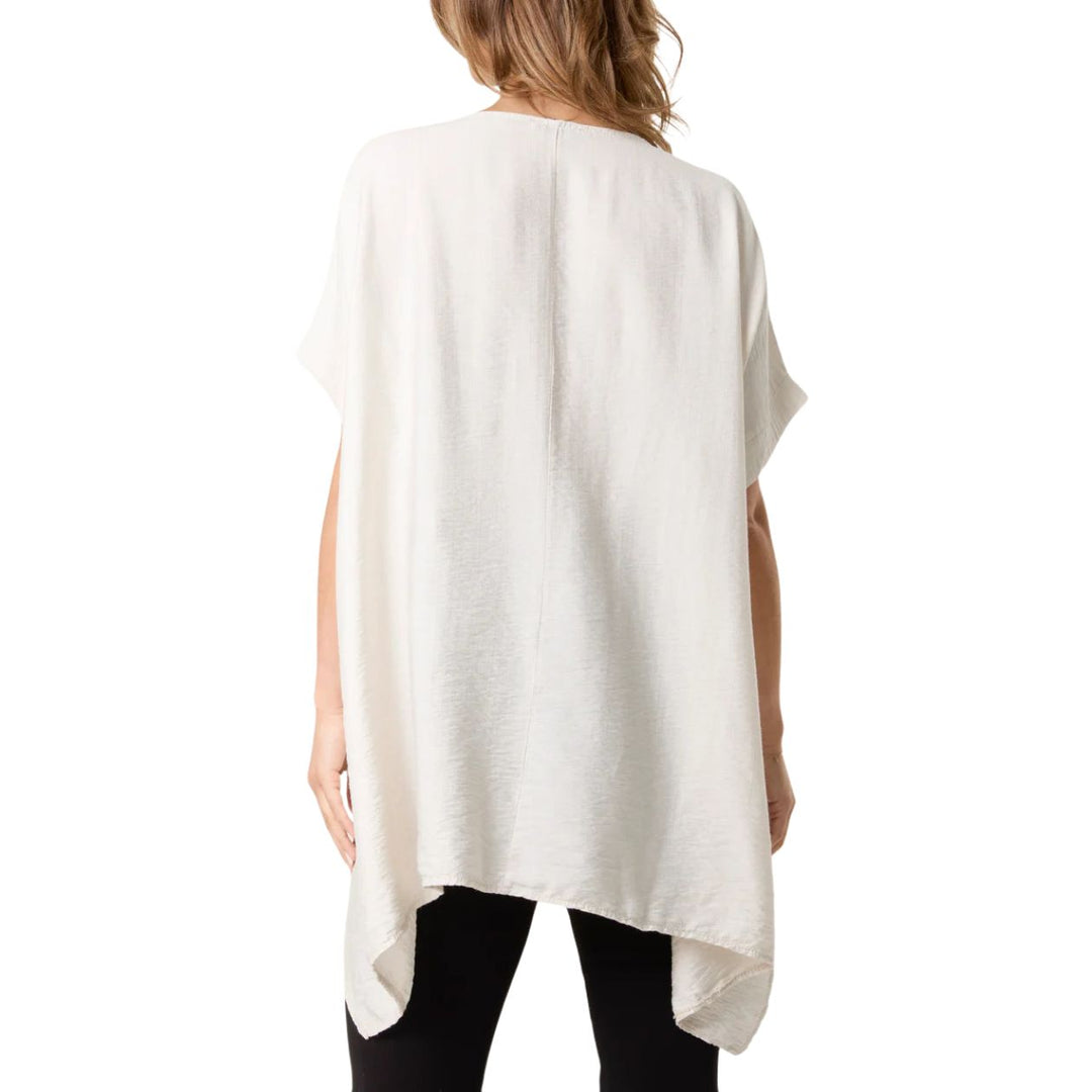 Diamante Star Oversize Asymmetric Hem Top Stone - Sugarplum Boutique