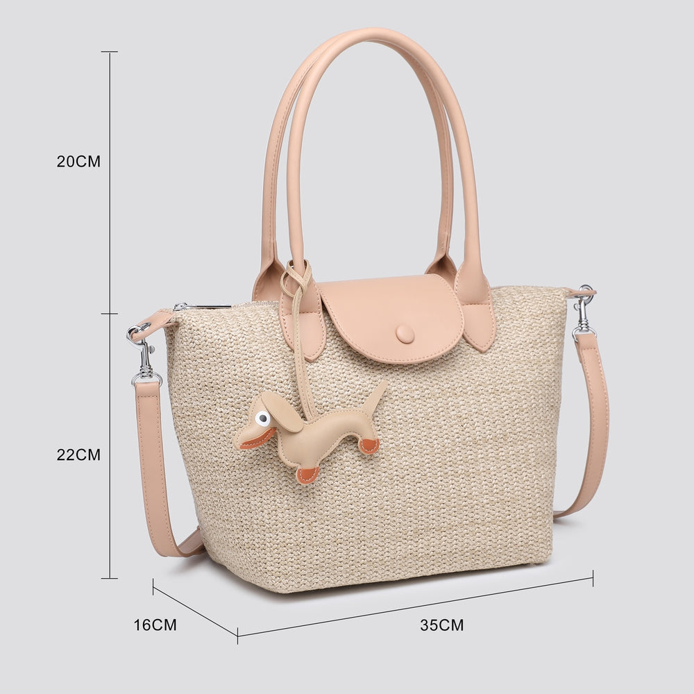 Digby Blue Straw Shopper - Sugarplum Boutique