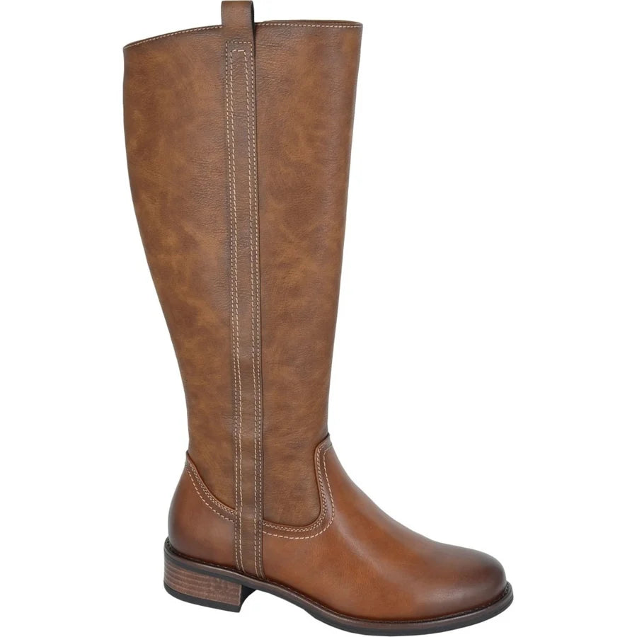 Dolores Inside Zip High Leg Tan Brown Long Boot - Sugarplum Boutique