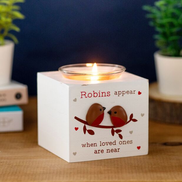 Double Robins Appear Tealight Holder - Sugarplum Boutique