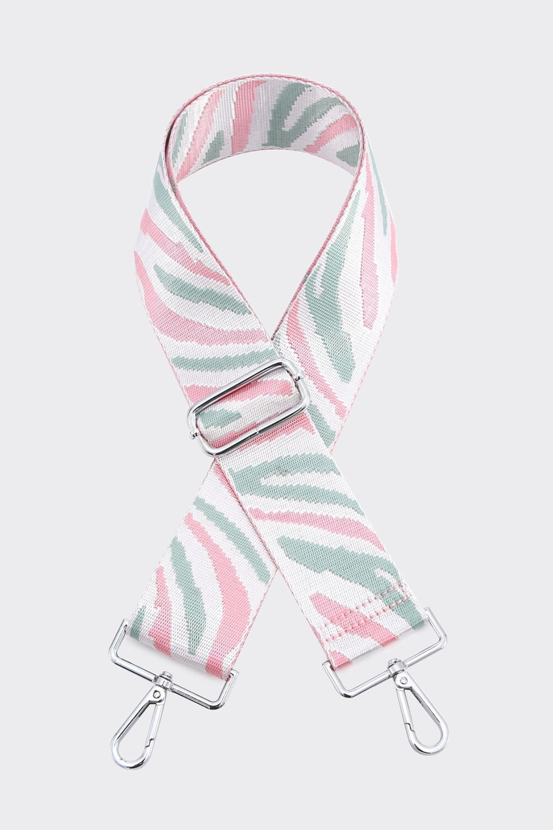 Double Zebra Print Interchangeable Bag Strap Pink - Sugarplum Boutique
