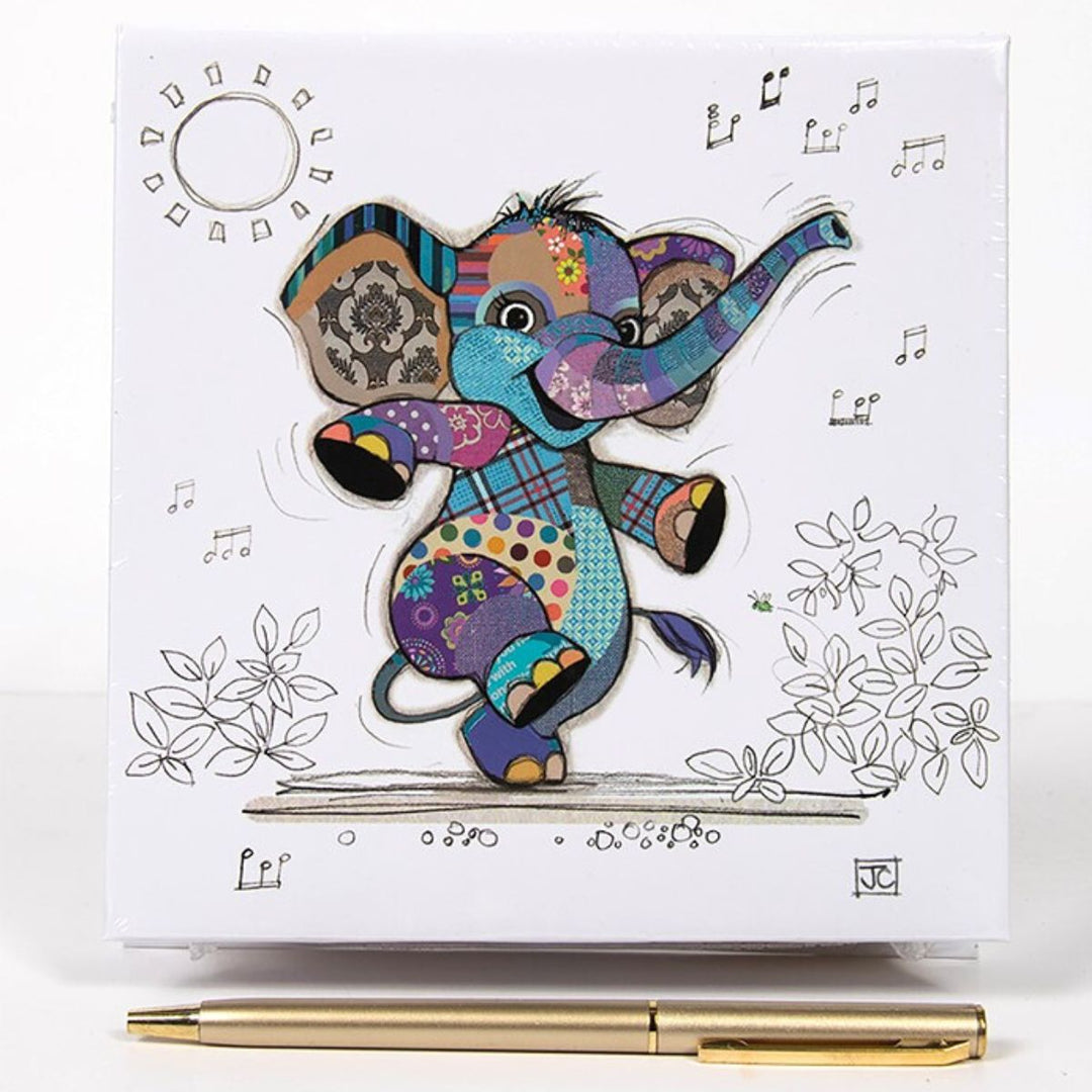 Elly Elephant Bug Art Memo Pad With Pen - Sugarplum Boutique