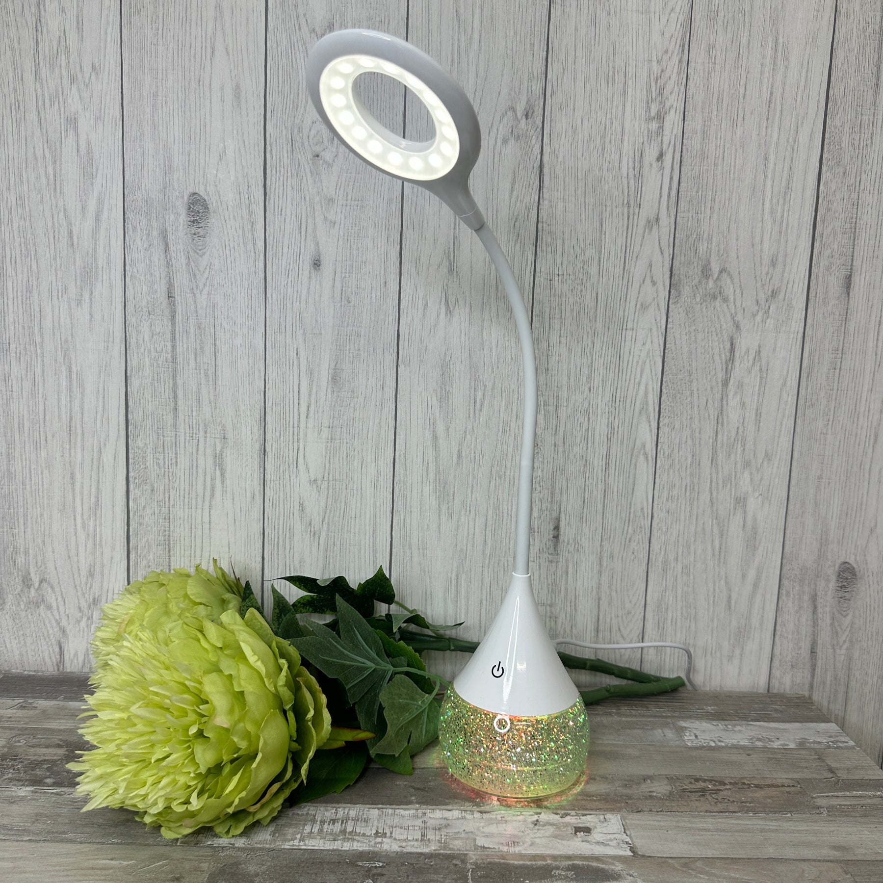 Flexible Neck LED Colour Changing Glitter Lamp – Sugarplum