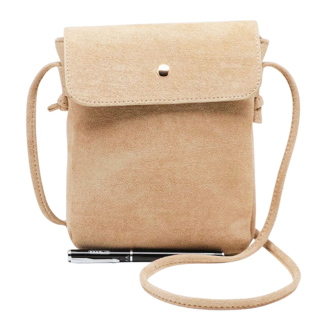 Flic Faux Suede Stone Cross Body Bag - Sugarplum Boutique
