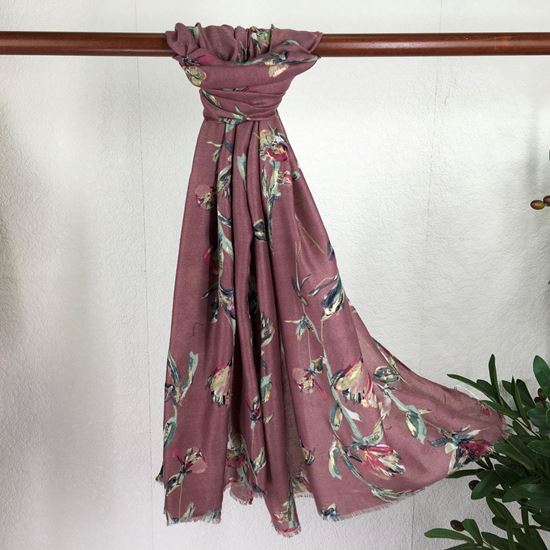 Floral Cotton Scarf Vintage Pink - Sugarplum Boutique